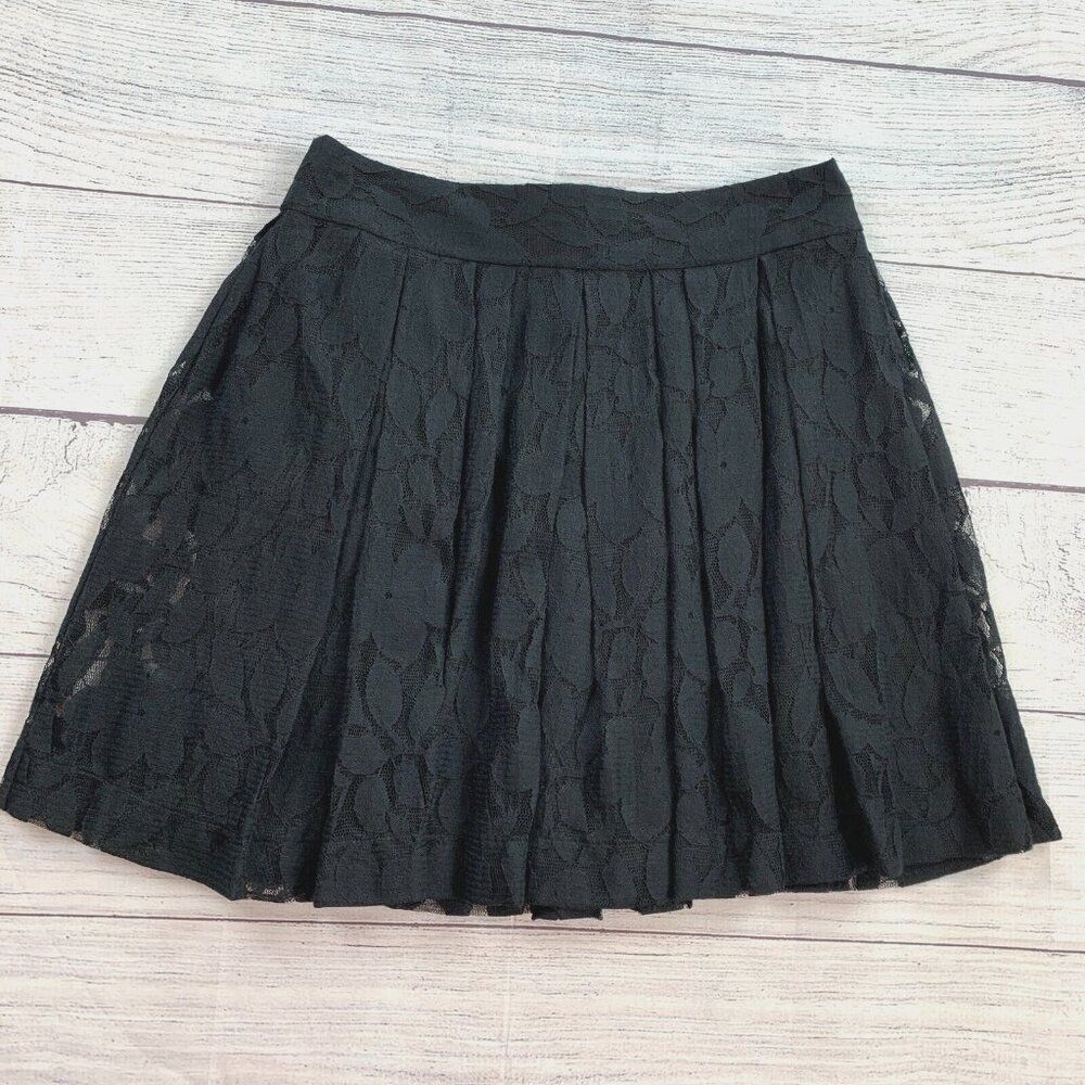 Loft Skirt sz 8 A-line Pleated Lace Floral Design Lined Short Length 20" New NWT
